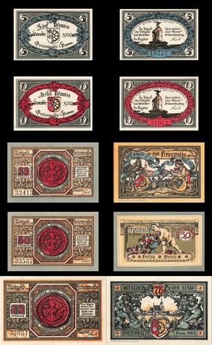 Notgeld freienwalde stadt - x,