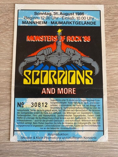 Konzertkarte monsters rock - konzertkarte,