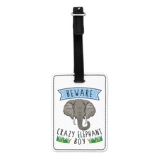 Beware Verrückte Elefant Jungen Optischer Kofferanhänger Koffer Tiere Spass Sohn