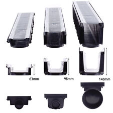 Entwässerungsrinne STAHL A15 Stahlrost 1,5t 1-10m Bodenrinne Tiefe 63-98-148 SET