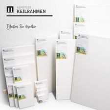 2er Set Künstler-Leinwand Keilrahmen 17mm Stärke 280g/m² 2-fach weiß grundiert