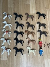 Playmobil Pferde Set Vintage (©1974 geobra) – 18 Pferde + Figuren & Zubehör