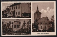 Nottleben, Geschäftshaus Holland, Kirche, Kriegerdenkmal, Ansichtskarte 1942 