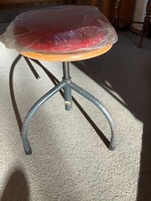 Dreibein Hocker mit Polster  - höhenverstellbar. Vintage Art Deco Loft  