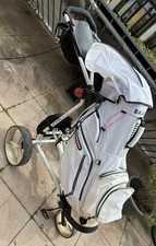 ?VIEL ZUBEHÖR ?Big Max Golf-Trolley Autofold und Dri Lite 360 Cartbag weiß 