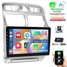 DAB+ Android 14 Autoradio Carplay Für Peugeot 307 SW CC 2002-2013 GPS NAVI WIFI
