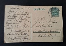 Ganzsache DR P107  5 Pfg Germania 1902 gelaufen