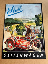 original Vorkrieg Steib Beiwagen Seitenwagen Prospekt Katalog 1936 4097-7