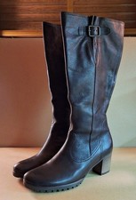 Gabor Weitschaft-Stiefel in dunkelbraun aus Glattleder (echtes Leder),Gr. 6 (39)