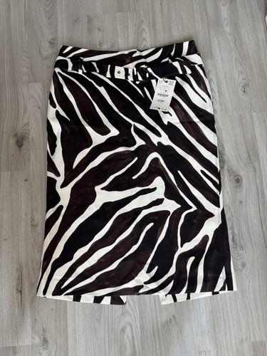 Zebra animal print midi rock - animal,