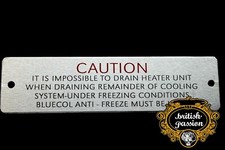 Schild Heizung MGTC MGA Sprite