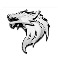 Auto Emblem- Wolf Kopf 3D