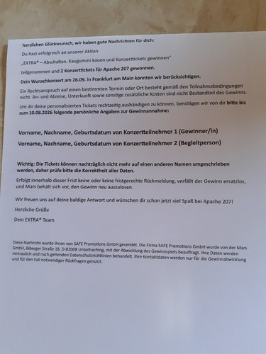 Apache 207 konzerttickets - 207,