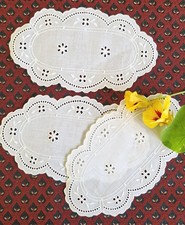 Spitzendeckchen weiss, 3er-Set Baumwolle, Schweiz - 50er Jahre | Art. 7466