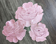 Elegantes Deckchen Set Altrosa bestickt ***TOP***