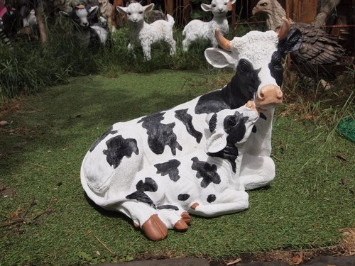 Kuh deko figur mit kalb - kuh,