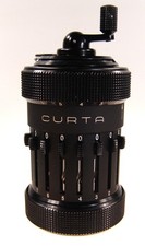frühe CURTA Typ I Rechenmaschine Calculator incl. orig. Anleitung