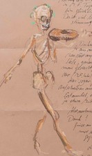 Totentanz Leipziger Schule Lutz Friedel Brief Pastell 2010