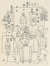 George Grosz - Er hat Hindenburg verspottet - Lithographie 1920