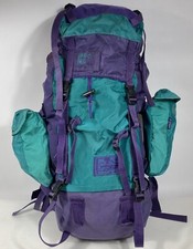 Adidas Vintage Rucksack Wandern Traveln 90s 60liter Alu Rahmen Lila Grün Rarität