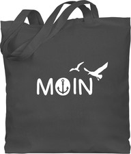 Shirtracer - Baumwolltasche - Sprüche Statement - Moin Moin Hamburg Maritime Nor