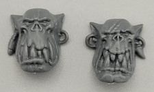 Warhammer Tabletop BITZ BITS 40k ORKS : 2x Ork Köpfe ( ALTE ORK BOYZ ) - OOP