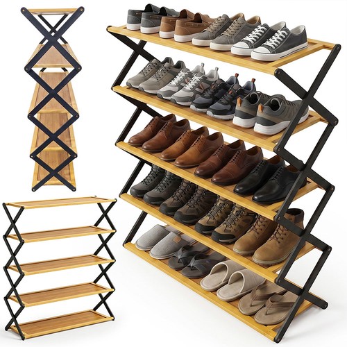 Schuhregal aus bambus - schuhregal, bambus,