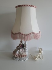 Vintage Dresdner Porzellan Barock Tischlampe rose RAR !!! SUPER SELTEN !!!