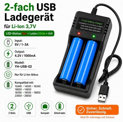 Slot usb ladegerät für - 2,