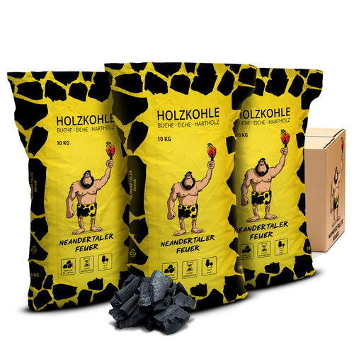 Grillkohle buche 30kg - grillkohle,