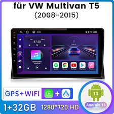 Android 14 Für VW T5 Multivan Transporter Autoradio Carplay GPS Navi RDS BT DAB+