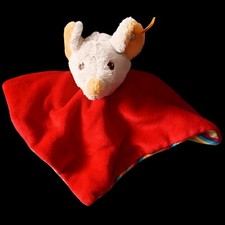 Schmusetuch Kuscheltuch Steiff Maus Rot unten gestreift selten