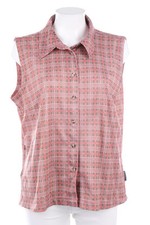 TOM HANBURY ärmellose Hemd-Bluse Karo kariert L Pinktöne olive grey