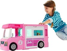 Barbie 3-in-1 Super Abenteuer-Camper mit Zubehör Pool Boot GHL93 NEU OVP