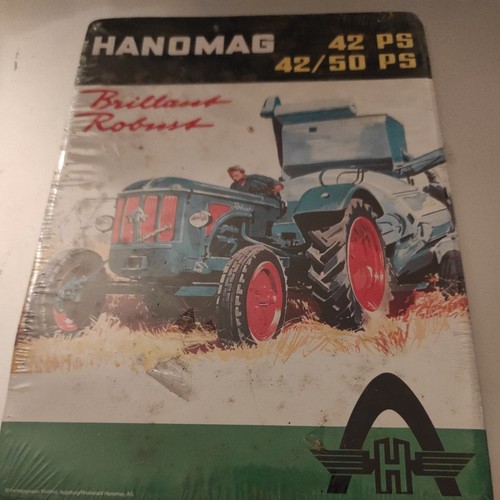 Blechschild hanomag traktor - blechschild,