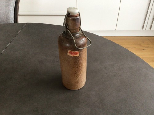 Steingut flasche braun - steingut,