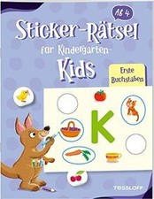 Sticker-Rätsel für Kindergarten-Kids. Erste Buchstaben: ... | Buch | Zustand gut