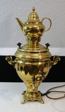 Samowar Joda Typ Sor 2 Messing elektrisch, Stromkabel mit Schalter ca. 1,5 ltr.