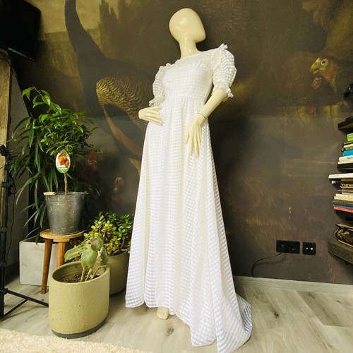 Kleid maxi weiß bono vintage - weiß,
