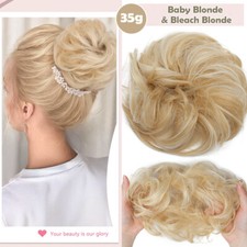 Dick Wie Echthaar Lockig Messy Dutt Haarverlängerung Haargummi Wavy Bun Haarteil