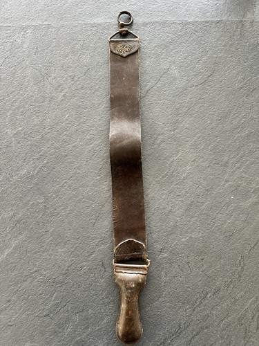 Vintage leder rasierriemen - vintage,
