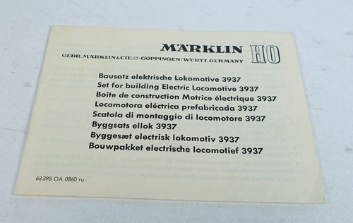 Märklin 3937 lok - mÄrklin, e-lok