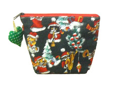 Tasche genäht Unikat Krimskrams Geschenk  Weihnachtsmusik  Katze Bär Tannenbaum