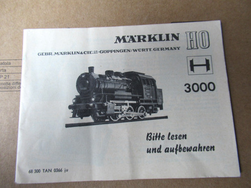 Märklin betriebsanleitung - märklin, h0