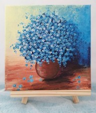 Acrylbild strauß blue - blue, blumen
