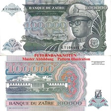 Zaire 100000 zaires 1992 - 100000,