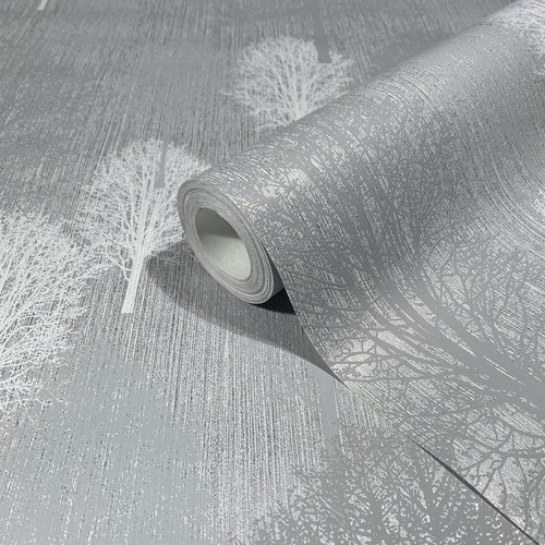 Tapete silber grau - silber,