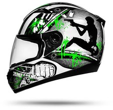 GUN Motorradhelm mit Visier