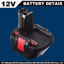 12V Akku Für Bosch BAT043,BAT045,PSR 1200,PSR 12-2,PSR 12,PAG 12V VE-2 Ni-MH Neu