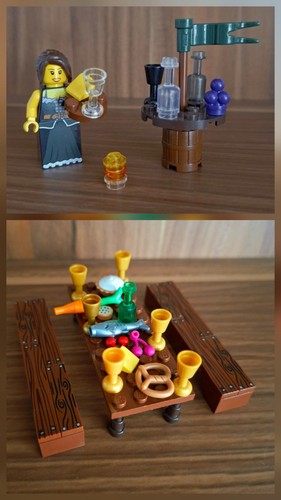 Lego minifigur theke bar maid - minifigur,